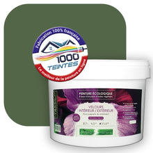 Charger l&#39;image dans la galerie, Peinture écologique Natura Tassili® Les Verts (L&#39;Atelier by Edicolor 184E/184-E/184E1) Intérieur/Extérieur VELOURS
