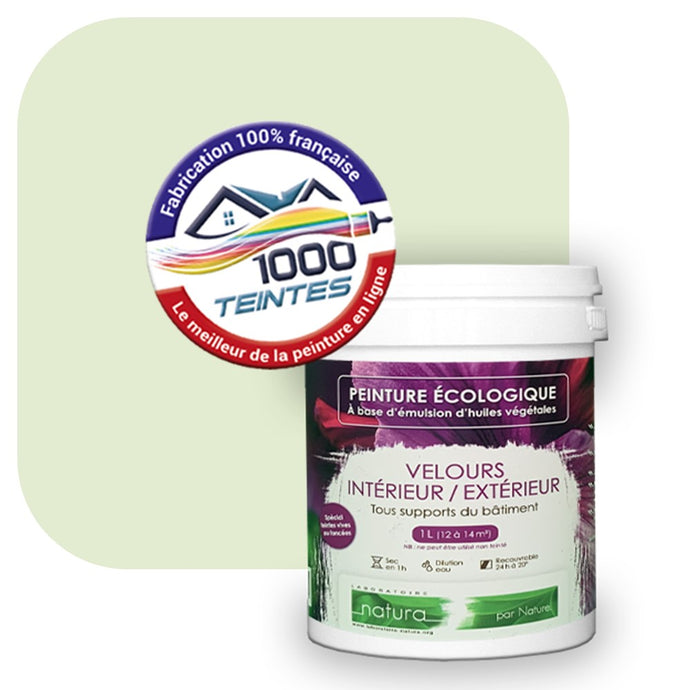 Peinture écologique Natura Tassili® Les Verts (L'Atelier by Edicolor 185A/185-A/185A1) Intérieur/Extérieur VELOURS