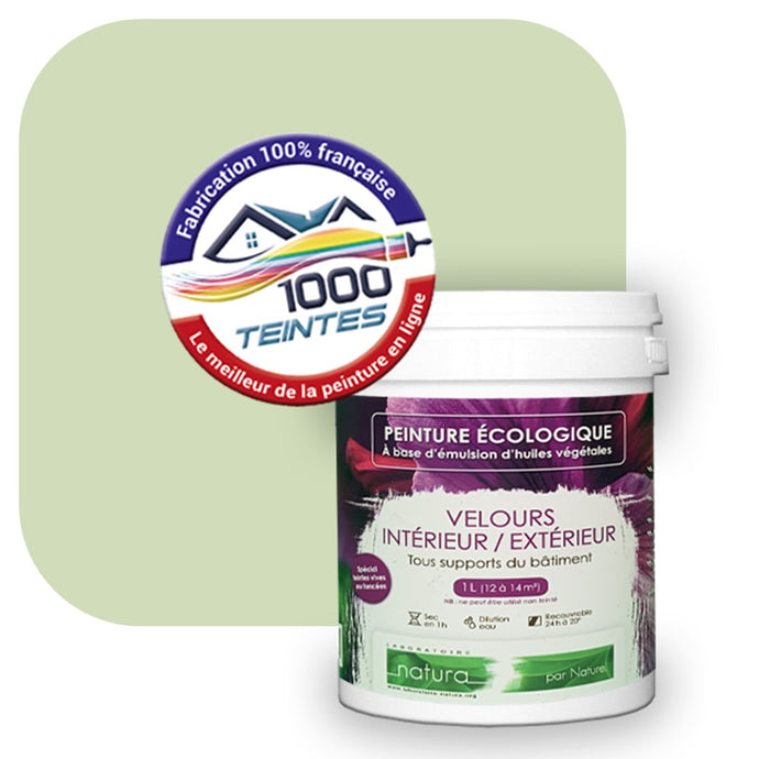 Peinture écologique Natura Tassili® Les Verts (L'Atelier by Edicolor 185B/185-B/185B1) Intérieur/Extérieur VELOURS