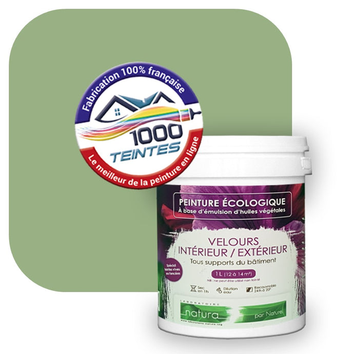 Peinture écologique Natura Tassili® Les Verts (L'Atelier by Edicolor 185D/185-D/185D1) Intérieur/Extérieur VELOURS