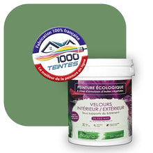 Charger l&#39;image dans la galerie, Peinture écologique Natura Tassili® Les Verts (L&#39;Atelier by Edicolor 185E/185-E/185E1) Intérieur/Extérieur VELOURS
