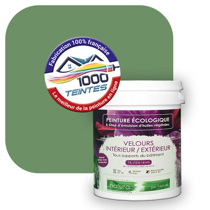 Peinture écologique Natura Tassili® Les Verts (L'Atelier by Edicolor 185E/185-E/185E1) Intérieur/Extérieur VELOURS