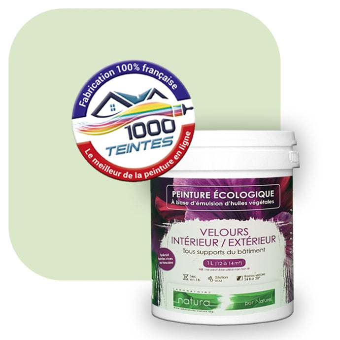 Peinture écologique Natura Tassili® Les Verts (L'Atelier by Edicolor 186A/186-A/186A1) Intérieur/Extérieur VELOURS