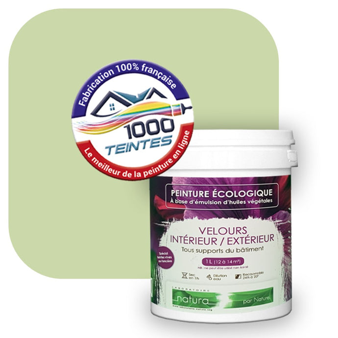 Peinture écologique Natura Tassili® Les Verts (L'Atelier by Edicolor 186B/186-B/186B1) Intérieur/Extérieur VELOURS