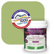Charger l&#39;image dans la galerie, Peinture écologique Natura Tassili® Les Verts (L&#39;Atelier by Edicolor 186C/186-C/186C1) Intérieur/Extérieur VELOURS
