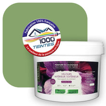 Charger l&#39;image dans la galerie, Peinture écologique Natura Tassili® Les Verts (L&#39;Atelier by Edicolor 186D/186-D/186D1) Intérieur/Extérieur VELOURS
