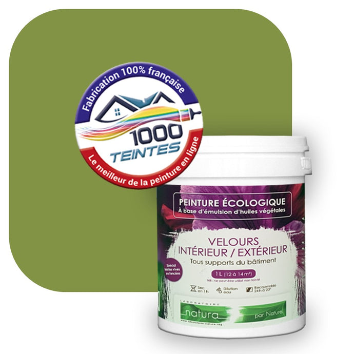 Peinture écologique Natura Tassili® Les Verts (L'Atelier by Edicolor 187D/187-D/187D1) Intérieur/Extérieur VELOURS