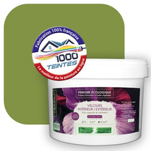 Charger l&#39;image dans la galerie, Peinture écologique Natura Tassili® Les Verts (L&#39;Atelier by Edicolor 187D/187-D/187D1) Intérieur/Extérieur VELOURS
