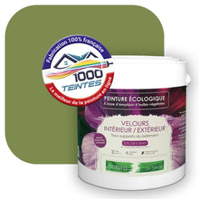 Charger l&#39;image dans la galerie, Peinture écologique Natura Tassili® Les Verts (L&#39;Atelier by Edicolor 187E/187-E/187E1) Intérieur/Extérieur VELOURS
