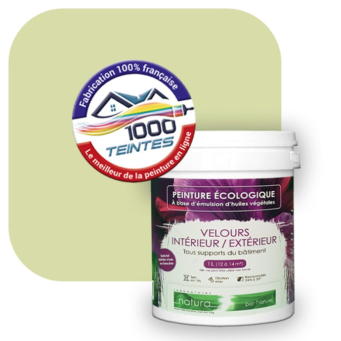 Peinture écologique Natura Tassili® Les Verts (L'Atelier by Edicolor 188B/188-B/188B1) Intérieur/Extérieur VELOURS