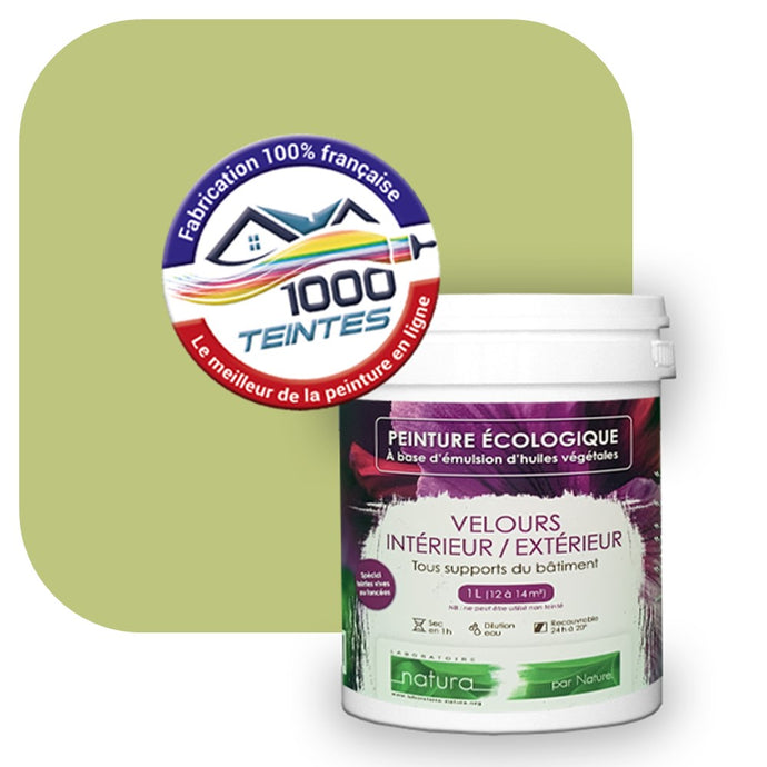 Peinture écologique Natura Tassili® Les Verts (L'Atelier by Edicolor 188C/188-C/188C1) Intérieur/Extérieur VELOURS