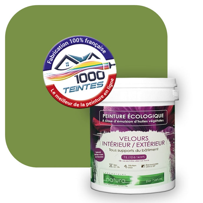 Peinture écologique Natura Tassili® Les Verts (L'Atelier by Edicolor 188E/188-E/188E1) Intérieur/Extérieur VELOURS