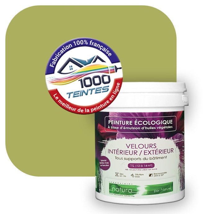 Peinture écologique Natura Tassili® Les Verts (L'Atelier by Edicolor 189D/189-D/189D1) Intérieur/Extérieur VELOURS