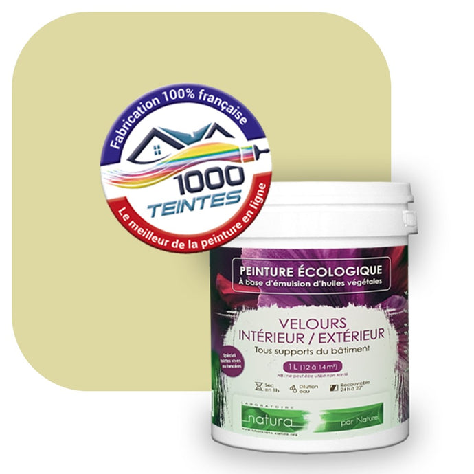Peinture écologique Natura Tassili® Les Verts (L'Atelier by Edicolor 190A/190-A/190A1) Intérieur/Extérieur VELOURS