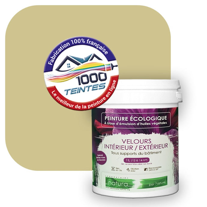 Peinture écologique Natura Tassili® Les Verts (L'Atelier by Edicolor 190B/190-B/190B1) Intérieur/Extérieur VELOURS