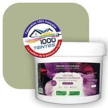 Charger l&#39;image dans la galerie, Peinture écologique Natura Tassili® Les Verts (L&#39;Atelier by Edicolor 193C/193-C/193C1) Intérieur/Extérieur VELOURS
