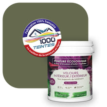 Charger l&#39;image dans la galerie, Peinture écologique Natura Tassili® Les Verts (L&#39;Atelier by Edicolor 193E/193-E/193E1) Intérieur/Extérieur VELOURS
