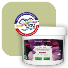 Charger l&#39;image dans la galerie, Peinture écologique Natura Tassili® Les Verts (L&#39;Atelier by Edicolor 194B/194-B/194B1) Intérieur/Extérieur VELOURS
