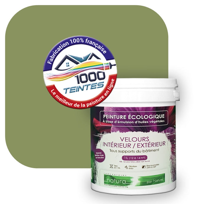 Peinture écologique Natura Tassili® Les Verts (L'Atelier by Edicolor 194D/194-D/194D1) Intérieur/Extérieur VELOURS