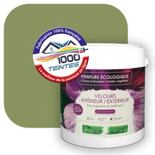 Charger l&#39;image dans la galerie, Peinture écologique Natura Tassili® Les Verts (L&#39;Atelier by Edicolor 194D/194-D/194D1) Intérieur/Extérieur VELOURS
