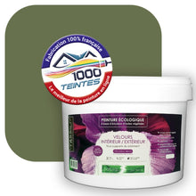 Charger l&#39;image dans la galerie, Peinture écologique Natura Tassili® Les Verts (L&#39;Atelier by Edicolor 194E/194-E/194E1) Intérieur/Extérieur VELOURS
