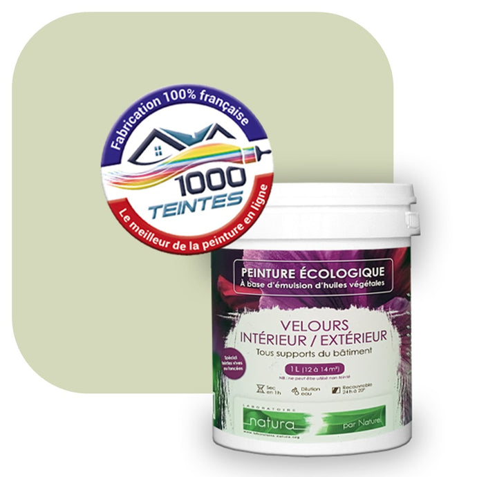Peinture écologique Natura Tassili® Les Verts (L'Atelier by Edicolor 195B/195-B/195B1) Intérieur/Extérieur VELOURS