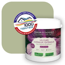 Charger l&#39;image dans la galerie, Peinture écologique Natura Tassili® Les Verts (L&#39;Atelier by Edicolor 195C/195-C/195C1) Intérieur/Extérieur VELOURS
