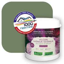 Charger l&#39;image dans la galerie, Peinture écologique Natura Tassili® Les Verts (L&#39;Atelier by Edicolor 195E/195-E/195E1) Intérieur/Extérieur VELOURS
