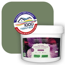 Charger l&#39;image dans la galerie, Peinture écologique Natura Tassili® Les Verts (L&#39;Atelier by Edicolor 195E/195-E/195E1) Intérieur/Extérieur VELOURS
